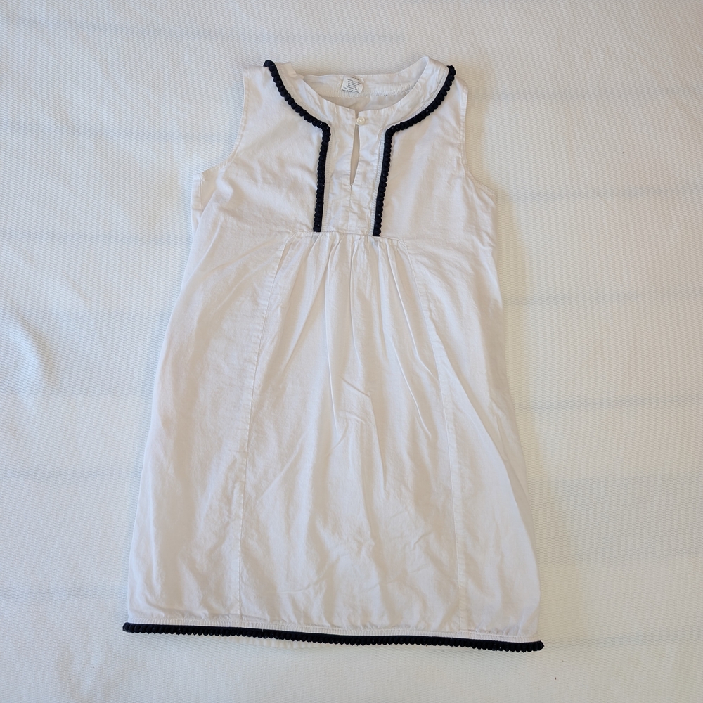 Crewcuts White Dress with Black Accents
